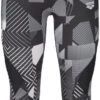 Legging Femme Arena W Gym 3/4 Tights Optical -Natation Équipement Magasin 000941120 w gym 3 4 tights 005 f s