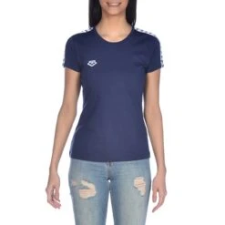 Tee-Shirt Arena Team Manches Courtes Femme Navy 1225701 -Natation Équipement Magasin 001225 701 w t shirt team 005 f o