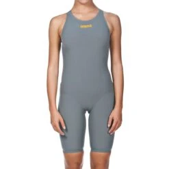 Combinaison De Natation Femme Arena Powerskin R-Evo One Dos Ouvert Grey
