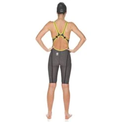 Combinaison De Natation Femme Arena Carbon Ultra Edition 2018 Dos Ouvert Blue Drops Fluo/ Yellow -Natation Équipement Magasin 001660765 007 2 1