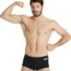 Short De Bain Taille Basse Arena Homme Team Uni Noir -Natation Équipement Magasin 004775 550 mens team swim low waist short solid 001 o