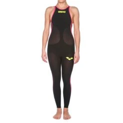 Combinaison De Natation Eau Libre Femme Arena Powerskin R-Evo+ Open Water Dos Ouvert Black