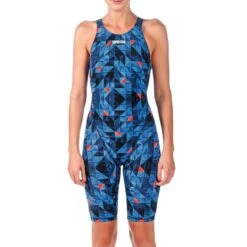 Combinaison De Natation Femme Arena Powerskin ST 2.0 Dos Ouvert Turquoise /Orange