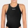 Maillot De Bain Fille Akron Babbitt JR Evo Bicolor Black/Sport Red -Natation Équipement Magasin babbitt evo jr black sportred1