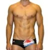 Maillot De Bain Homme Disseny Addict Noir -Natation Équipement Magasin banador hombre waterpolo ds addict