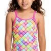 Maillot De Bain Funkita Enfant Fille Powder Puff Multicolore -Natation Équipement Magasin fg01t powder puff 01