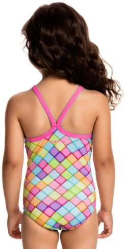 Maillot De Bain Funkita Enfant Fille Powder Puff Multicolore -Natation Équipement Magasin fg01t powder puff 23