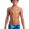 Maillot De Bain Funky Trunks Garçon Deep Impact Bleu -Natation Équipement Magasin ft32b deep impact 3 1