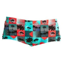 Maillot De Bain Funky Trunks Garçon Sunset Strip Vert -Natation Équipement Magasin funky trunks plain front 5 0