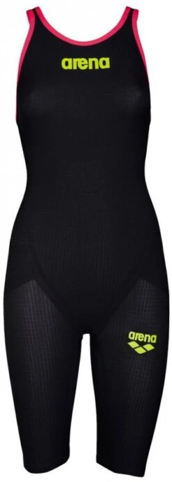 Combinaison De Natation Femme Arena Carbon Flex Vx Dos Ouvert Dark Grey / Fluo Red -Natation Équipement Magasin fx face a