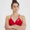 Haut Maillot De Bain Femme Arena Team Uni Rouge -Natation Équipement Magasin haut rouge face