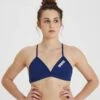 Haut Maillot De Bain Femme Arena Team Uni Bleu Foncé -Natation Équipement Magasin navy haut face