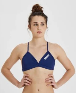 Haut Maillot De Bain Femme Arena Team Uni Bleu Foncé
