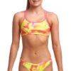 Maillot De Bain Funkita 2 Pièces Fille Criss Cross - Pinged Pink -Natation Équipement Magasin pinged pink girls 2p5