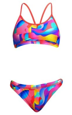 Maillot De Bain Funkita 2 Pièces Fille Racerback - Radar Rage -Natation Équipement Magasin radar rage girls 2p3