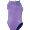 Maillot De Bain 1 Pièce SPEEDO Solid Lattice Back Swimsuit - Miami Lilac/ Aquarium -Natation Équipement Magasin sp1 0