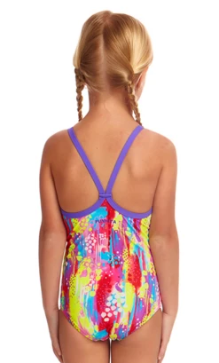 Maillot De Bain Funkita Enfant Fille Splat Stat Rose -Natation Équipement Magasin splat stat 3