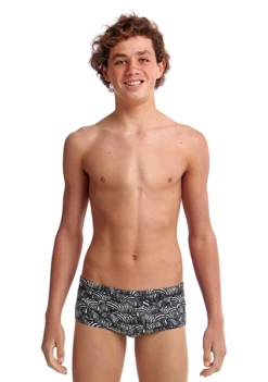 Maillot De Bain Funky Trunks Garçon Zebra Crossing Noir